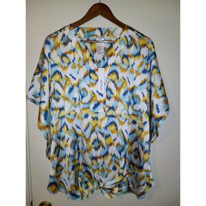 Womens ChicoShort Sleeve Shirt Size 2 In Chico Size Or XL New With Tags